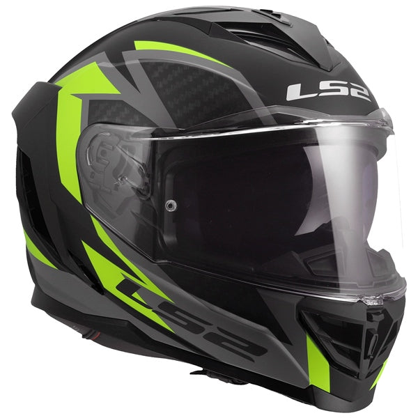LS2 Storm III Full-Face Helmet Dynamo Matte Black/High-Visibility Yellow 2XS - Driven Powersports