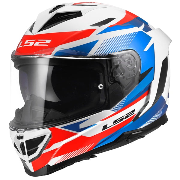 LS2 Storm III Full-Face Helmet Komai White/Blue/Red 2XS - Driven Powersports