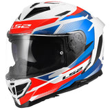 LS2 Storm III Full-Face Helmet Komai White/Blue/Red 2XS - Driven Powersports