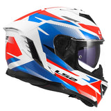 LS2 Storm III Full-Face Helmet Komai White/Blue/Red 2XS - Driven Powersports