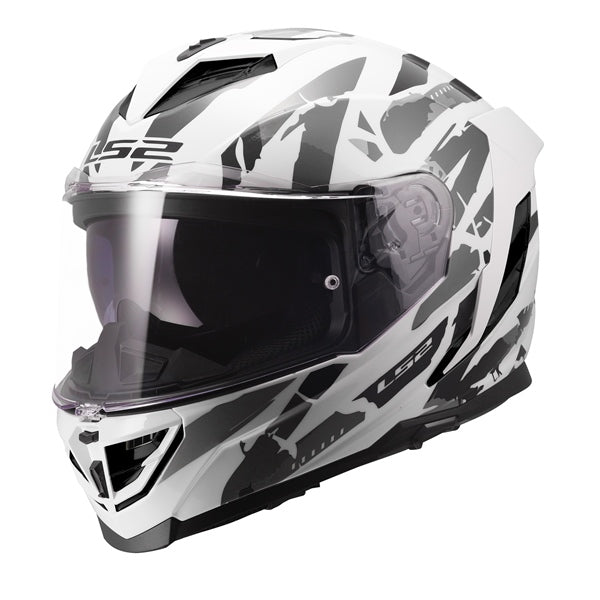 LS2 Storm III Full-Face Helmet Kaos White/Gray 2XS - Driven Powersports