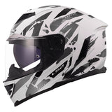 LS2 Storm III Full-Face Helmet Kaos White/Gray 2XS - Driven Powersports