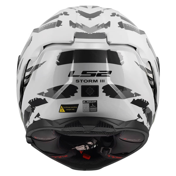 LS2 Storm III Full-Face Helmet Kaos White/Gray 2XS - Driven Powersports
