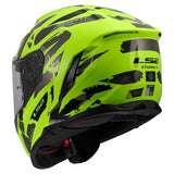 LS2 Storm III Full-Face Helmet Kaos High-Visibility Yellow 2XS - Driven Powersports