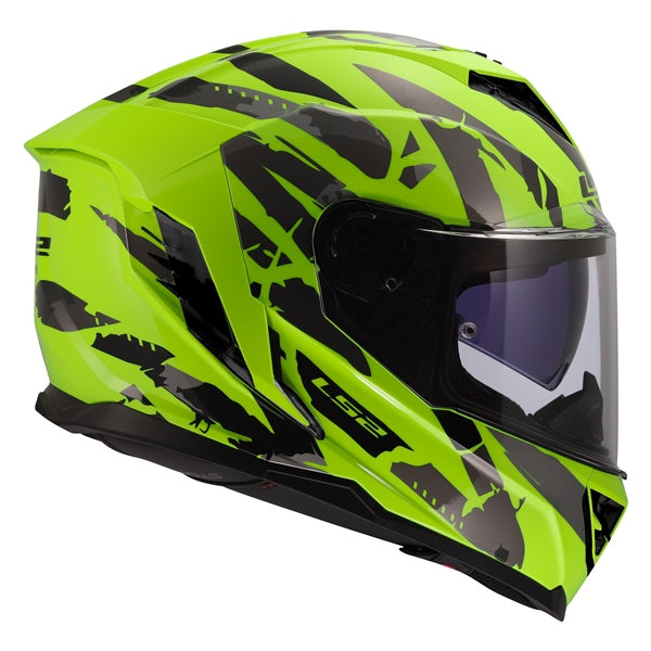 LS2 Storm III Full-Face Helmet Kaos High-Visibility Yellow 2XS - Driven Powersports