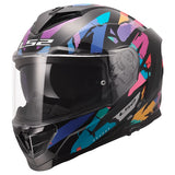 LS2 Storm III Full-Face Helmet Kaos Black/Mauve/Blue XL - Driven Powersports