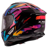 LS2 Storm III Full-Face Helmet Kaos Black/Mauve/Blue XL - Driven Powersports