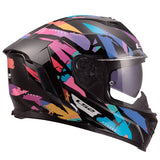 LS2 Storm III Full-Face Helmet Kaos Black/Mauve/Blue XL - Driven Powersports
