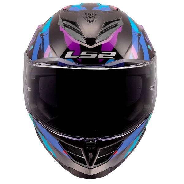LS2 Storm III Full-Face Helmet Kaos Black/Mauve/Blue XL - Driven Powersports