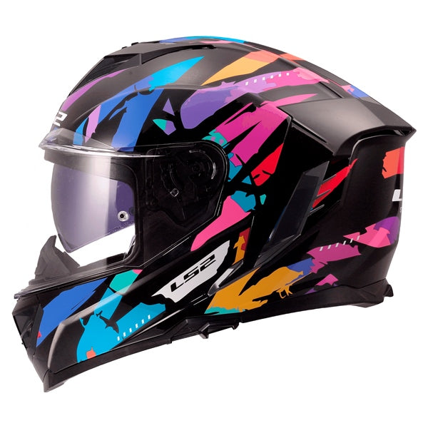 LS2 Storm III Full-Face Helmet Kaos Black/Mauve/Blue XL - Driven Powersports