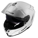 LS2 Challenger II Full-Face Helmet Solid Glossy White 2XS - Driven Powersports