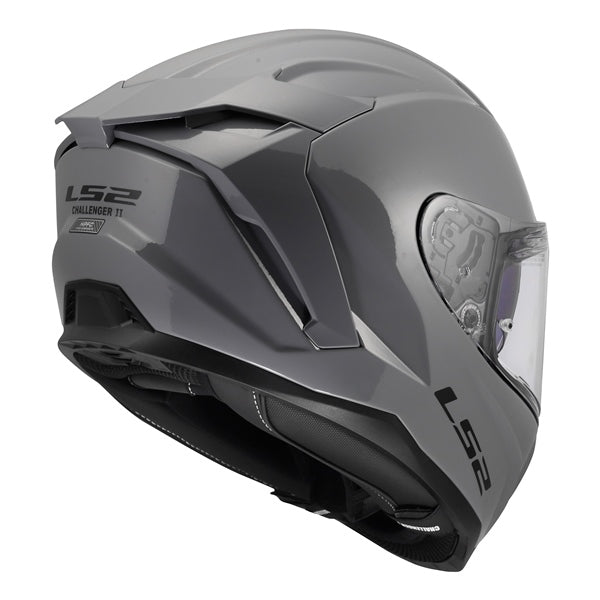LS2 Challenger II Full-Face Helmet Solid Gloss Nardo Grey XS - Driven Powersports