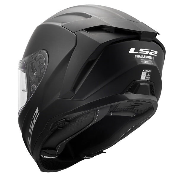 LS2 Challenger II Full-Face Helmet Solid Matte Black 2XS - Driven Powersports