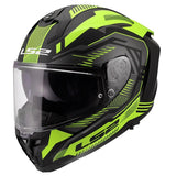 LS2 Challenger II Full-Face Helmet Dravix Matte High-Visibility Yellow XS - Driven Powersports