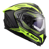 LS2 Challenger II Full-Face Helmet Dravix Matte High-Visibility Yellow XS - Driven Powersports