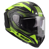 LS2 Challenger II Full-Face Helmet Dravix Matte High-Visibility Yellow XS - Driven Powersports