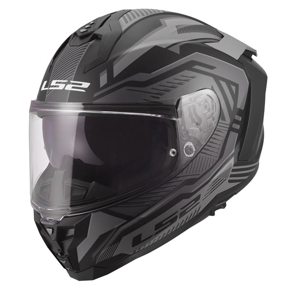 LS2 Challenger II Full-Face Helmet Dravix Matte Gray XL - Driven Powersports