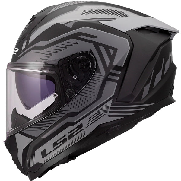 LS2 Challenger II Full-Face Helmet Dravix Matte Gray XL - Driven Powersports