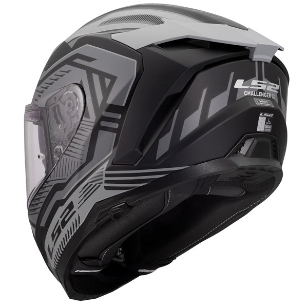 LS2 Challenger II Full-Face Helmet Dravix Matte Gray XL - Driven Powersports