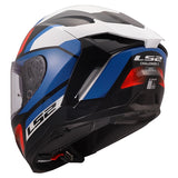 LS2 Challenger II Full-Face Helmet Viper White/Blue/Red XS - Driven Powersports