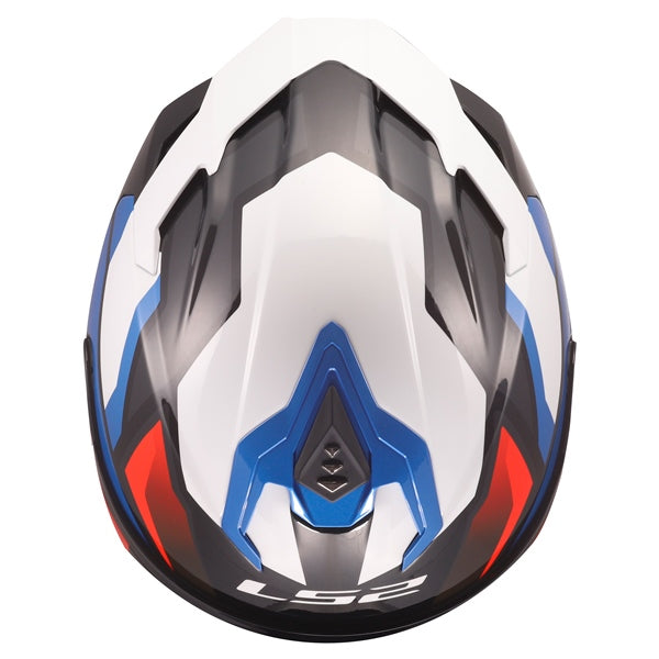 LS2 Challenger II Full-Face Helmet Viper White/Blue/Red XS - Driven Powersports