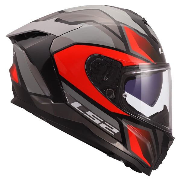 LS2 Challenger II Full-Face Helmet Viper Gray/Red 3XL - Driven Powersports