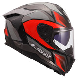 LS2 Challenger II Full-Face Helmet Viper Gray/Red 3XL - Driven Powersports