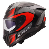 LS2 Challenger II Full-Face Helmet Viper Gray/Red 3XL - Driven Powersports