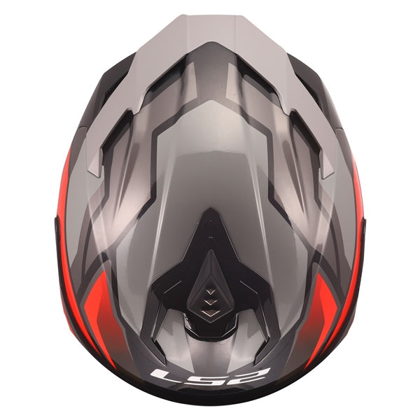 LS2 Challenger II Full-Face Helmet Viper Gray/Red 3XL - Driven Powersports