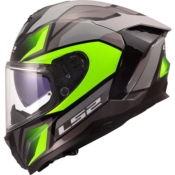 LS2 Challenger II Full-Face Helmet Viper Gray/High-Visibility Yellow 2XS - Driven Powersports