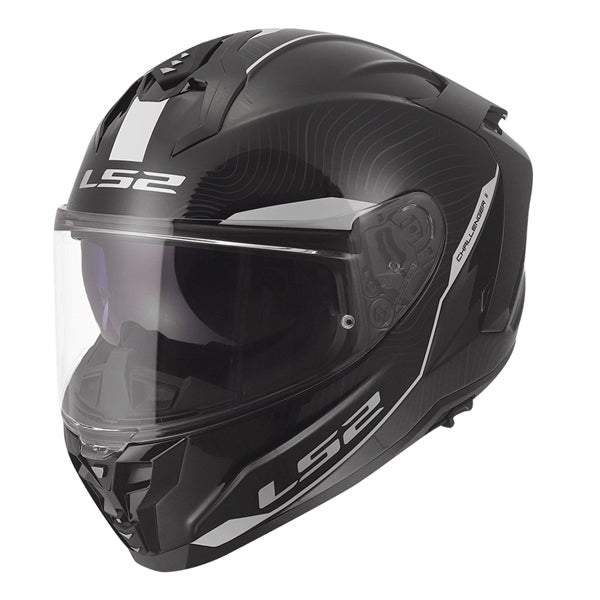LS2 Challenger II Full-Face Helmet Essential Black/White XS - Driven Powersports