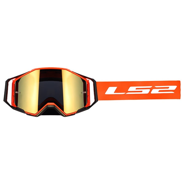 LS2 Netic Goggle High visibility Orange Iridium Pink - Driven Powersports
