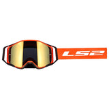 LS2 Netic Goggle High visibility Orange Iridium Pink - Driven Powersports
