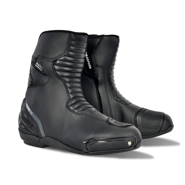 Oxford Code 1.0 Boots - Mid-calf 10 US / 43 EU Stealth Black - Driven Powersports