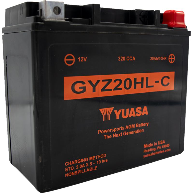 Yuasa GYZ20HLC factory-activated AGM motorcycle battery