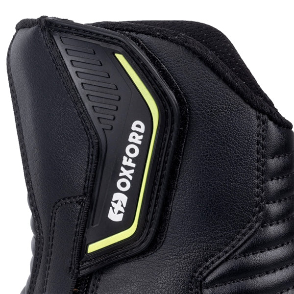 Oxford Code 1.0 Boots - Mid-calf 7.5 US / 40 EU Black/Fluorescent yellow - Driven Powersports
