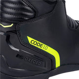 Oxford Code 1.0 Boots - Mid-calf 7.5 US / 40 EU Black/Fluorescent yellow - Driven Powersports