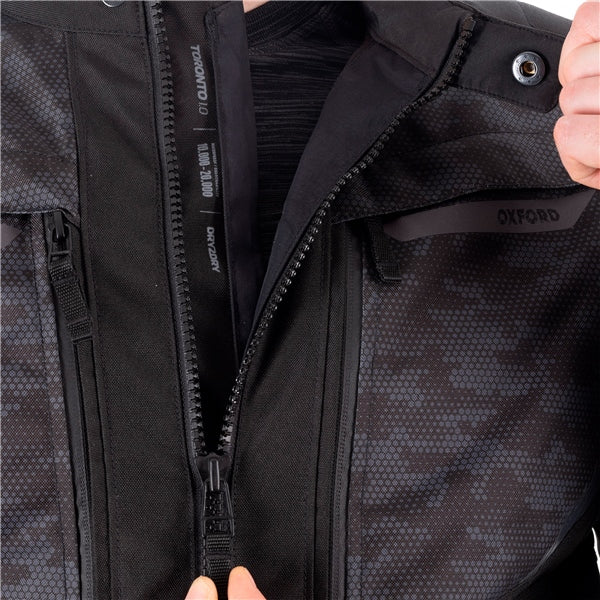 Oxford Toronto 1.0 Jacket Black/Camo 3XL UK / 56 EU / 46 US - Driven Powersports