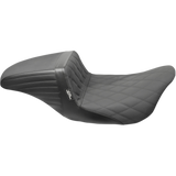 LE PERA SEAT KICKFLIP BLK DIAM GRIPP TAPE 08+ FLH White Front - Driven Powersports