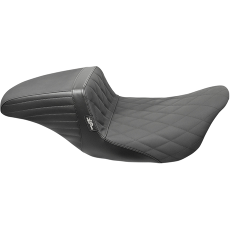 LE PERA SEAT KICKFLIP BLK DIAM GRIPP TAPE 08+ FLH White Front - Driven Powersports