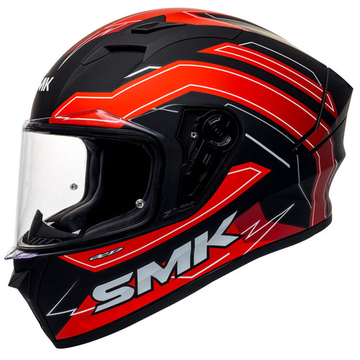 SMK HELMETS STELLAR HELMET - BOLT BLACK/RED/WHITE (MATTE) (XS) Matte Black/Red/White XS - Driven Powersports