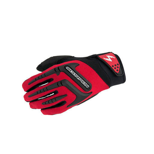 SCORPION SKRUB GLOVES - RED (S) Red SM - Driven Powersports