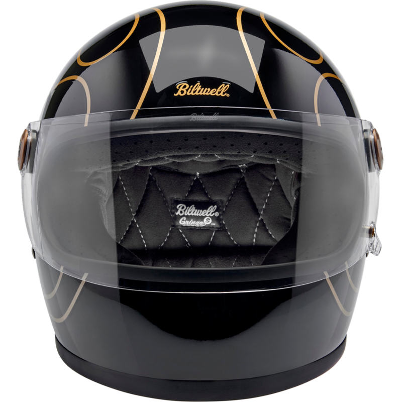 BILTWELL HELMET GRINGO S Black Flame Front - Driven Powersports
