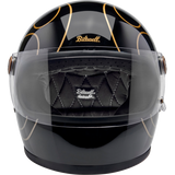 BILTWELL HELMET GRINGO S Black Flame Front - Driven Powersports