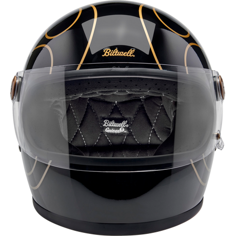 BILTWELL HELMET GRINGO S Black Flame Front - Driven Powersports