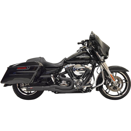 BASSANI XHAUST 07-16 FL EXH 2:1 MD/HTRD Black Application Shot - Driven Powersports