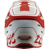 100% STATUS HELMET Topenga Red/White Back - Driven Powersports