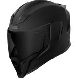 ICON HLMT AFLT DARK RUB Black Front - Driven Powersports