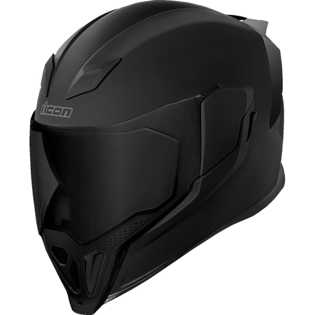 ICON HLMT AFLT DARK RUB Black Front - Driven Powersports