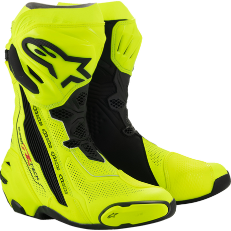 ALPINESTARS BOOT STECH R VNTD Yellow Fluo Black Front - Driven Powersports